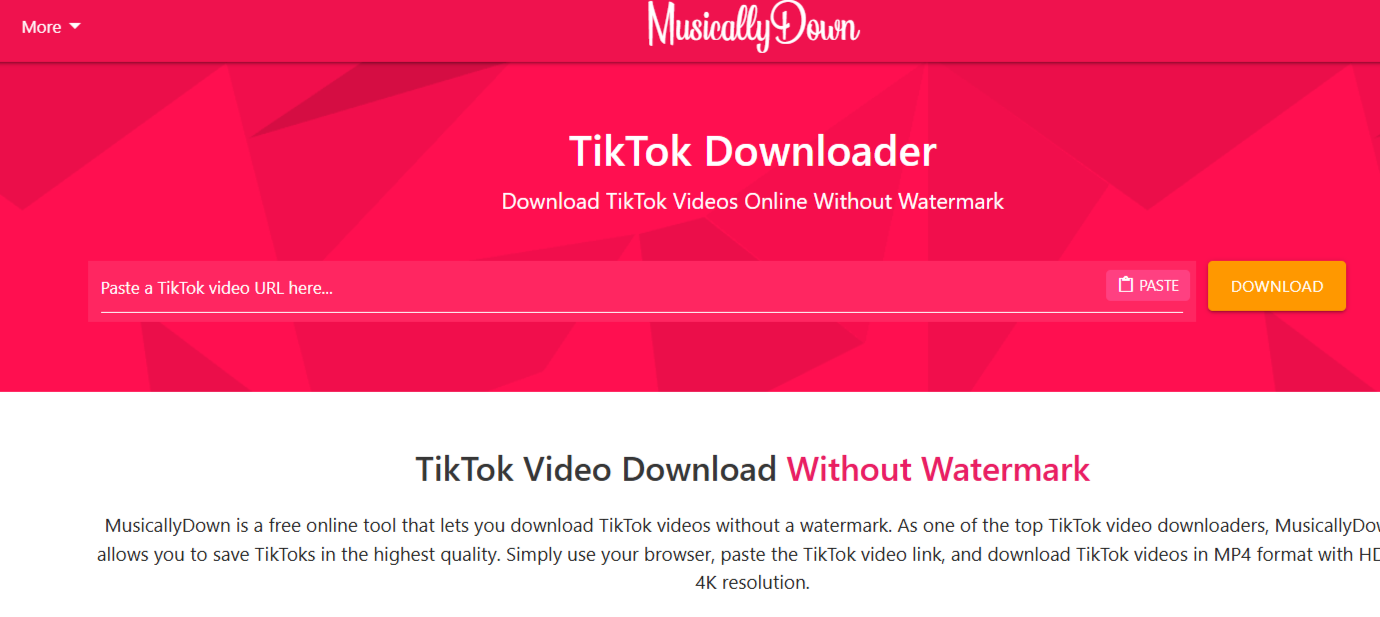 MusicallyDown – TikTok Downloaders for Free